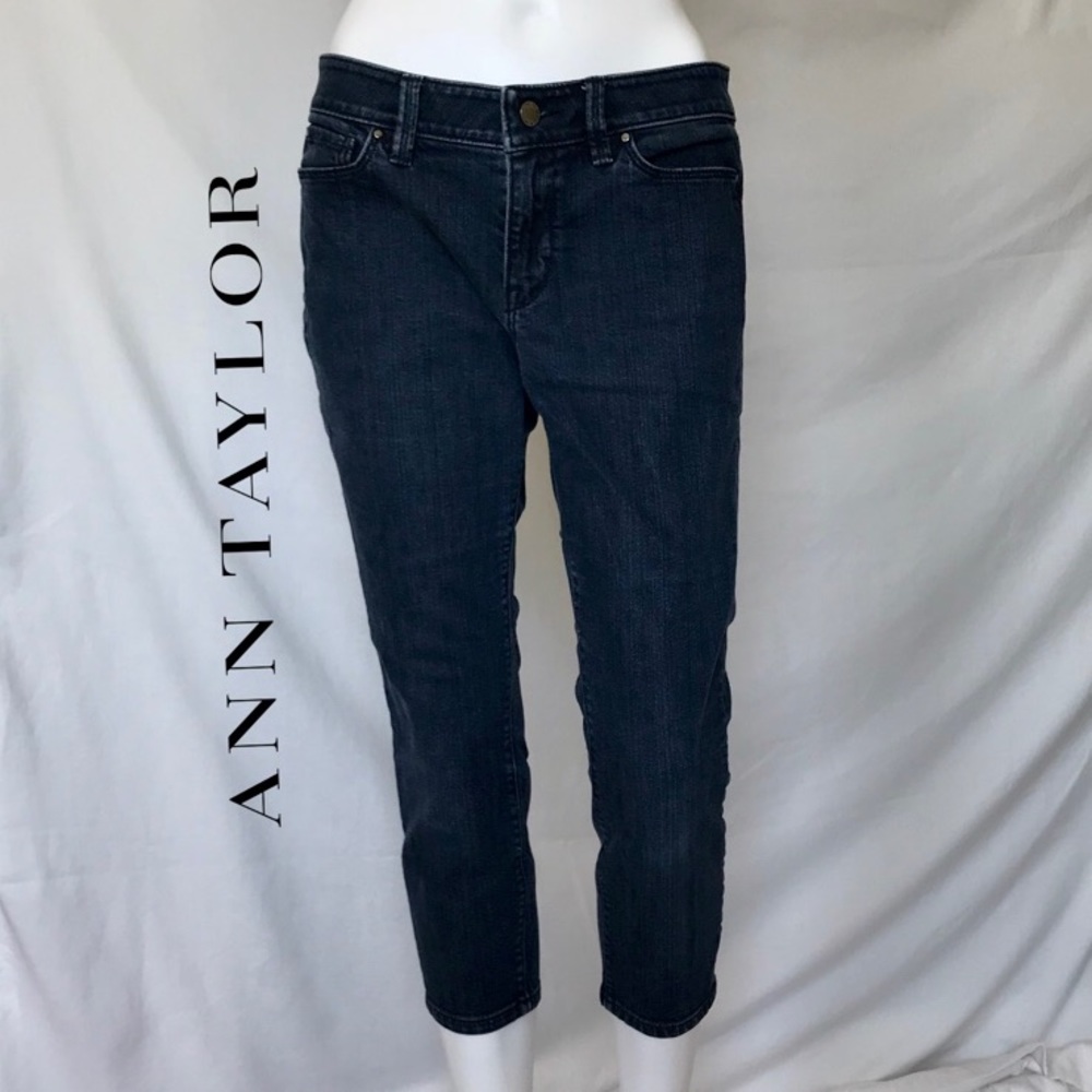 Ann Taylor 3/4 Length Dark-Wash Modern Fit Jeans